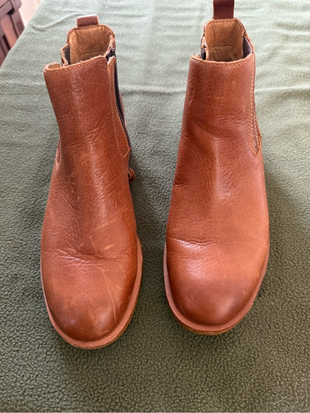 Söfft Brown Cognac Leather Ankle Boots Booties Women’s 8.5M Side Zip